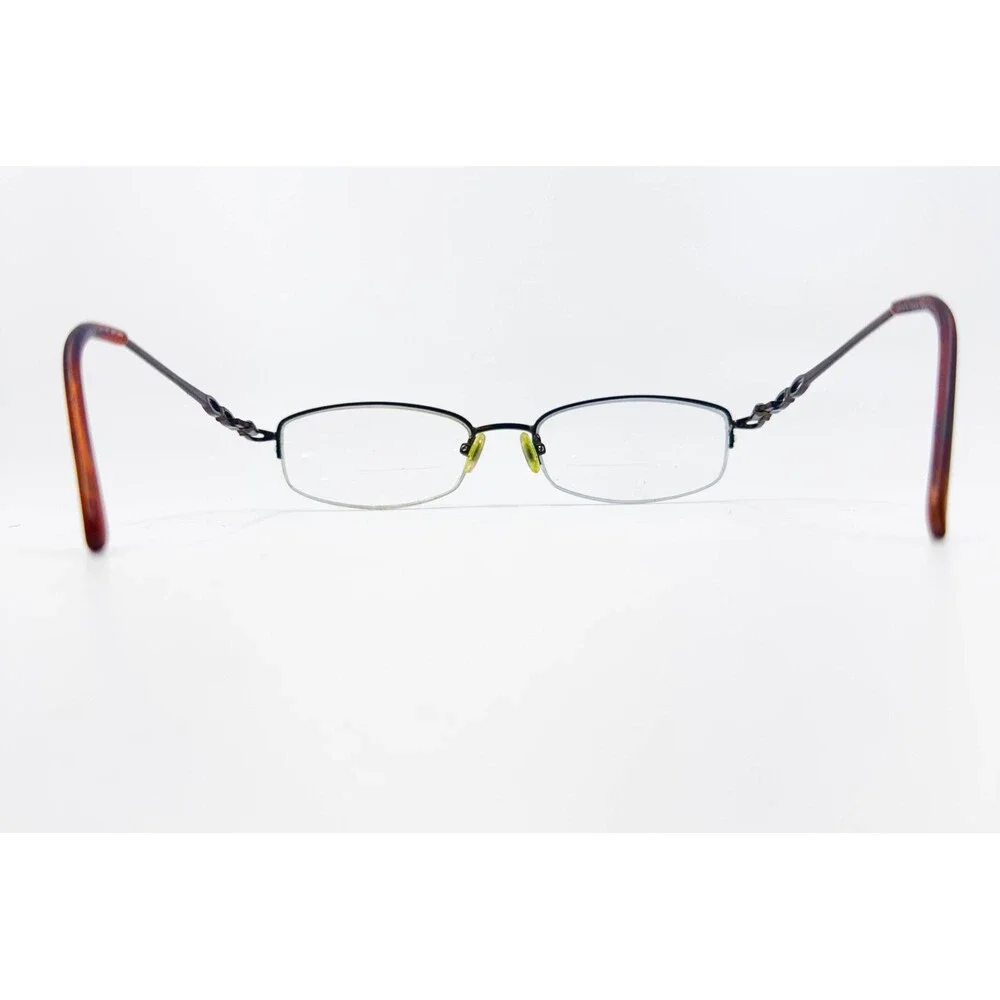 Unbranded Eyeglasses Frames Womens Brown Semi Rimless Chain Link 48-18-135